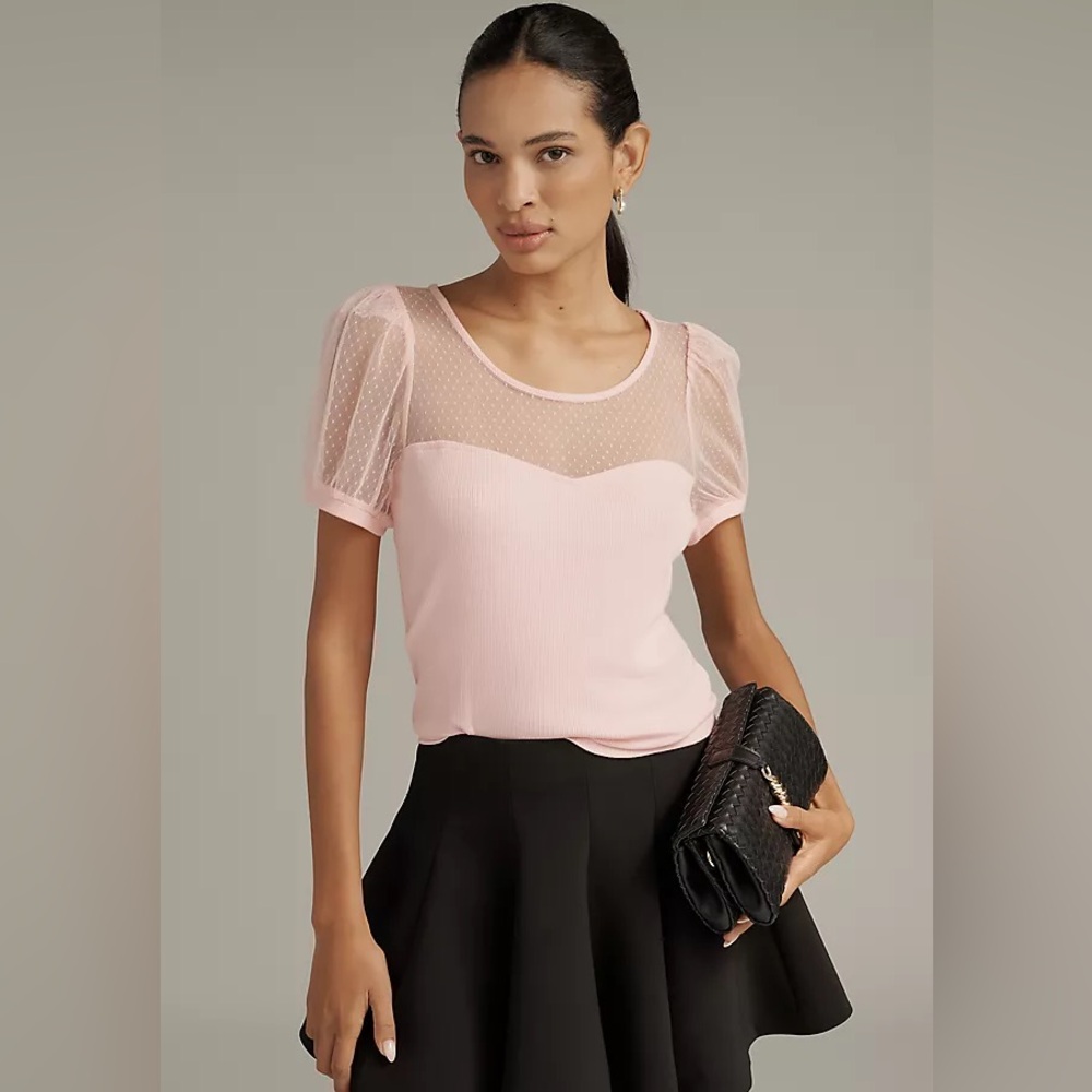 NWT Maeve sheer sweetheart top